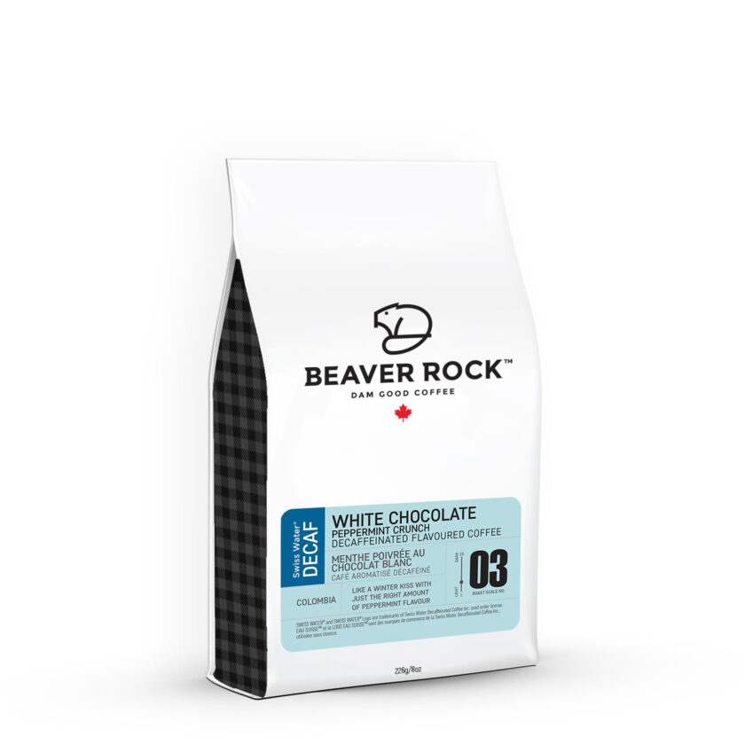 White Chocolate Peppermint Crunch (8oz, Decaf)